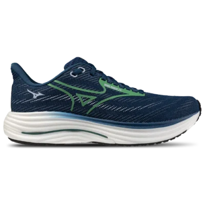 Mizuno Mens  Wave Rider 29 In Goblin Green/sailor Blue