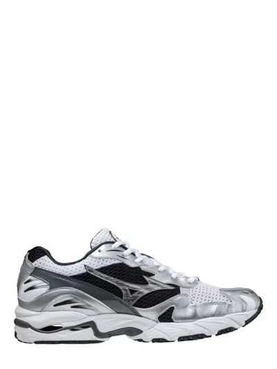 Mizuno Mesh Paneled Chunky Sole Sneakers In Gray