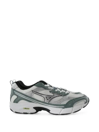 Mizuno Mesh-panelled Logo-patch Sneakers In Gray