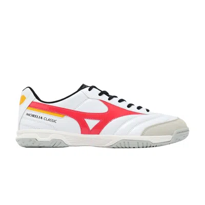 Pre-owned Mizuno Morelia Sala Classic In 'white Radiant Red'
