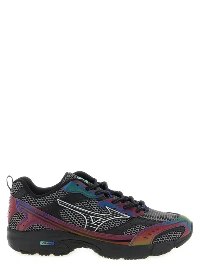 Mizuno Mesh And Iridescent Sneaker In Black