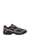 Mizuno Mesh Trainers With Iridescent Inserts In Black