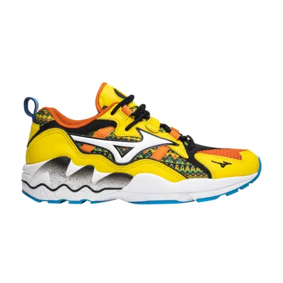 Pre-owned Mizuno Pardon My French X Wave Rider 1 'african Fabric' In Yellow
