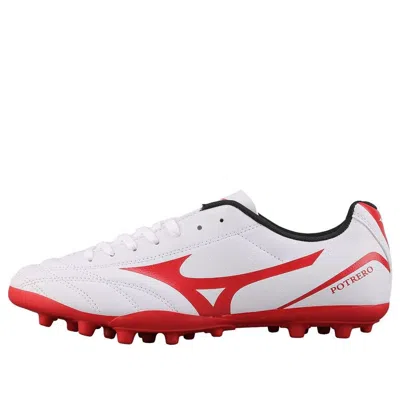 Mizuno Potrero Wide Ag Short Nail Soccer Shoes White/red In Multi