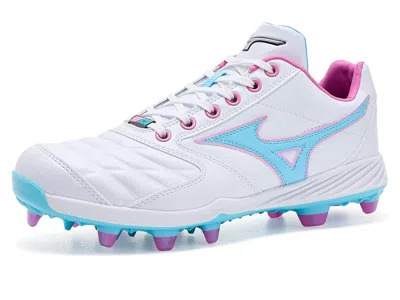 Mizuno Pro Select Fp Metal Women's Running Shoes White/pink: 8.5 B - Medium, Synthetic