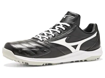 Mizuno Pro Select Turf Running Shoes Black/white: Men's 10.5 - Women's 12 Medium, Rubber