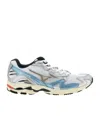 Mizuno Wave Ridder 10 Mesh-panelled Leather Trainers In Multi