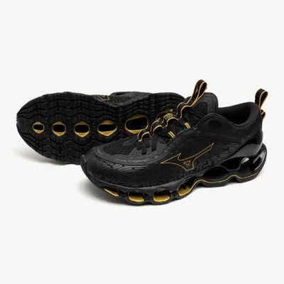 Pre-owned Mizuno Running Shoes Wave Prophecy 13 2e Black / Gold J1gc2451 32 Unisex 2024