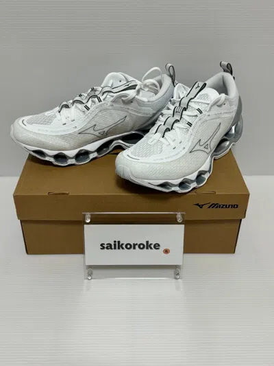 Pre-owned Mizuno Running Shoes Wave Prophecy 13 White Grey J1gc2451-31 (us 8.5-9.5) In White×black