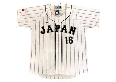 Pre-owned Mizuno Samurai Japan Wbc 2023 Ohtani Shohei 16 Replica Jersey In White