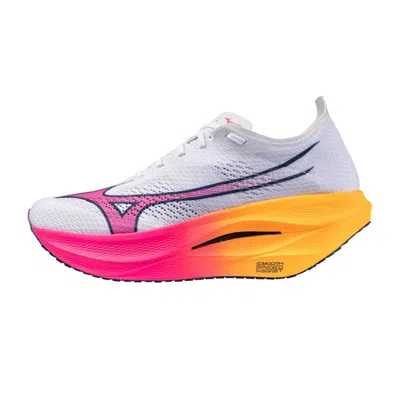 Mizuno Shoes  Wave Rebellion Pro 3 Hanabi White Pink Aw25 Unisex In Multi