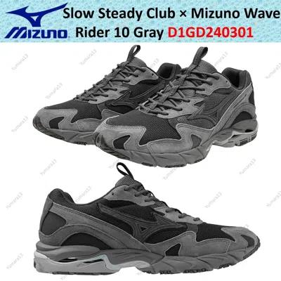 Pre-owned Mizuno Slow Steady Club ×  Wave Rider 10 Gray D1gd240301 Us Men's 4-14