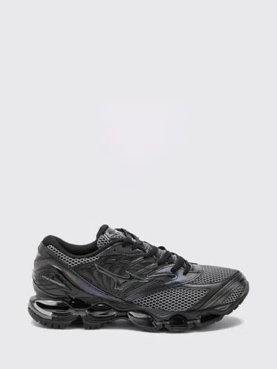 Mizuno Futuristic Wave Prophecy Sneakers With Glossy Sculpted Sole In Black