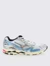 Mizuno Wave Ridder 10 Mesh-panelled Leather Trainers In Blue