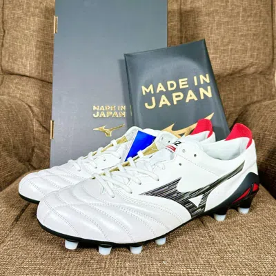 Pre-owned Mizuno Soccer Cleats Morelia Neo 4 Japan Super White Pearl/black P1ga2330 09 Box