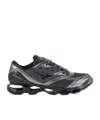 Mizuno Wave Print Sneakers With Advanced Technology In Black