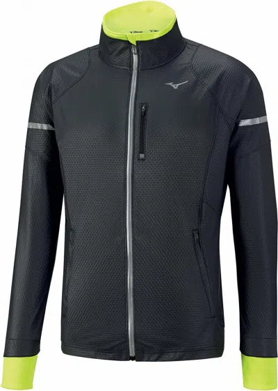Mizuno Static Bt J2ge750094 Running Jacket Mens Large Black Full Zip Performance