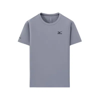 Mizuno 男士夏季运动休闲短袖t恤健身训练透气圆领跑步衣 In Gray