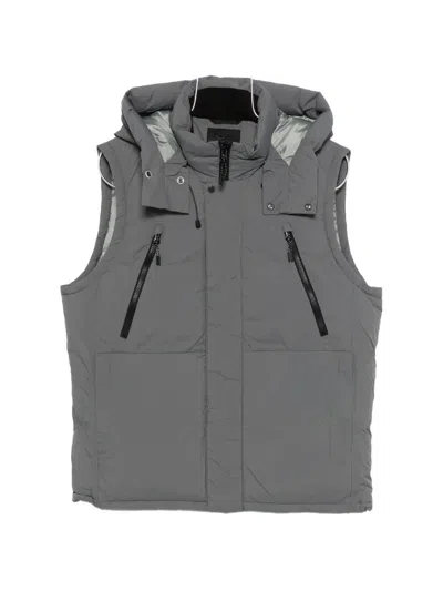 Mizuno Taslan Hooded Zip Jacket In Gray