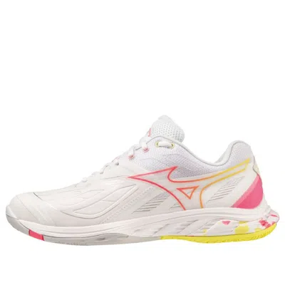 Mizuno Wave Claw Fang 2 'white Pink Yellow' In Animal Print