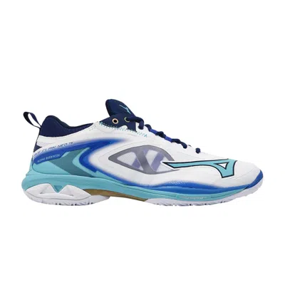 Pre-owned Mizuno Wave Claw Neo 3 Wide 'white Seasonal Blue' | Men's Size 5.5