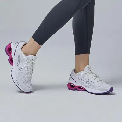 Mizuno 强缓震女式慢跑鞋柔软脚感跑步鞋wave Creation24 In White