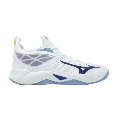 Pre-owned Mizuno Wave Dimension 'white Bellwether Blue' | Men's Size 9.5