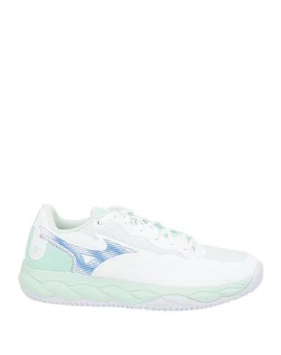 Mizuno Wave Enforce Court Cc Wos Woman Sneakers Light Green Size 8.5 Synthetic Material, Textile Fib In Multi