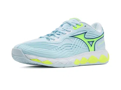 Mizuno Wave Enforce Tour 2 Ac Women's Cross Training Shoes Ice Water/lighting Yellow: 6 B - Medium In Blue