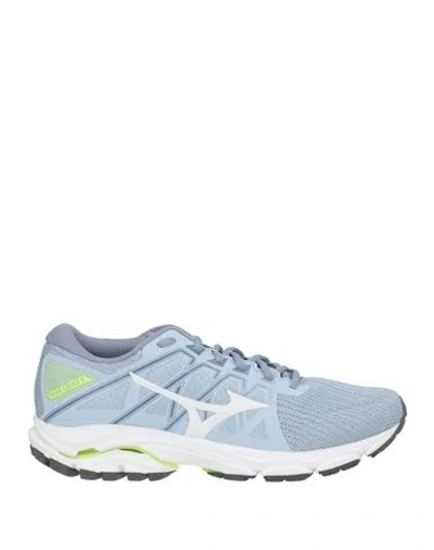 Mizuno Wave Equate Wos Woman Sneakers Light Blue Size 9 Textile Fibers, Synthetic Material In Multi