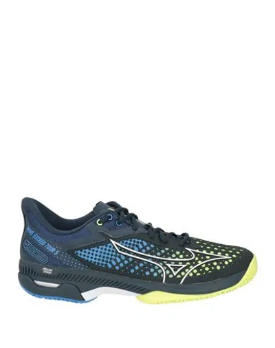 Mizuno Wave Exceed Tour Cc Man Sneakers Black Size 8.5 Textile Fibers, Synthetic Material In Blue