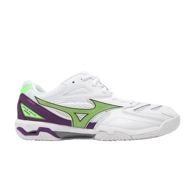 Pre-owned Mizuno Wave Fang Pro 'white Purple Green'
