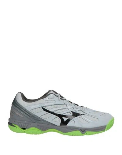 Mizuno Wave Hurricane Man Sneakers Light Grey Size 10 Textile Fibers In Multi
