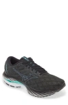 Mizuno Wave Inspire 19 Sneaker In Black-metallic Grey