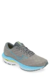 Mizuno Wave Inspire 19 Sneaker In Ghost Grey-jet Blue