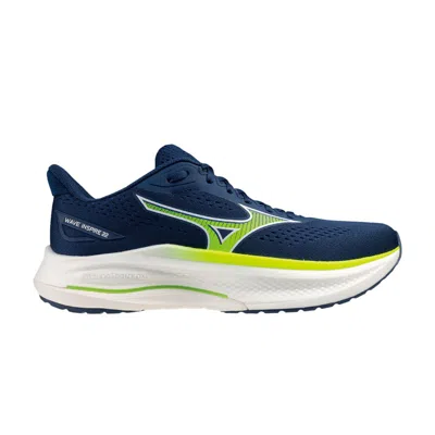 Pre-owned Mizuno Wave Inspire 22 Super Wide 'navy Yellow' | Blue | Men's Size 10.5