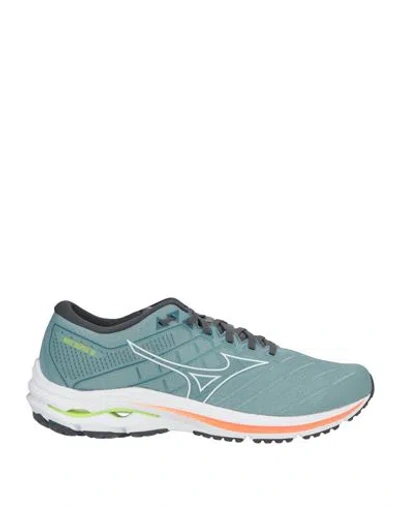Mizuno Wave Inspire Man Sneakers Turquoise Size 10.5 Textile Fibers, Synthetic Material In Green
