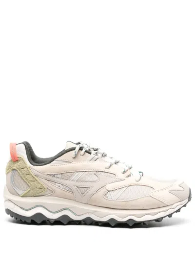 Mizuno Wave Lace-up Sneakers In Neutrals
