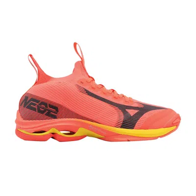 Pre-owned Mizuno Wave Lightning Neo 2 'neon Flame' In Orange