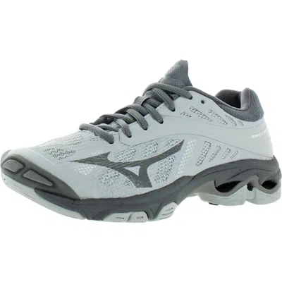 Mizuno Wave Lightning Z4 Womens Trainers Workout Volleyball Shoes In Gray