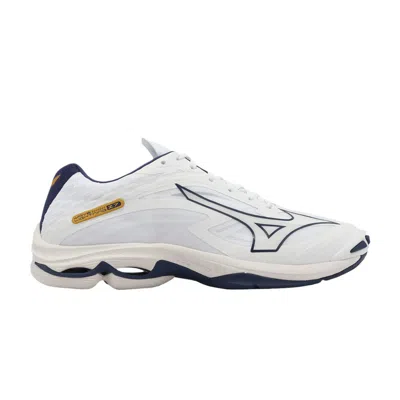 Pre-owned Mizuno Wave Lightning Z7 'white Blue Ribbon'