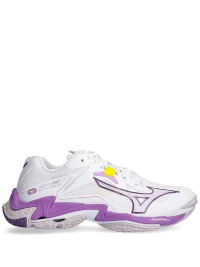 Mizuno Wave Lightning Z8 Sneakers In 10 White / Patrician Purple / Quince
