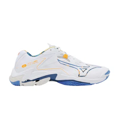 Pre-owned Mizuno Wave Lightning Z8 'white Moroccan Blue'