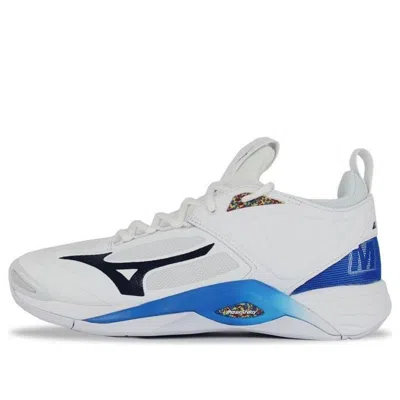Mizuno Wave Momentum 2 'white Black Blue' In Multi