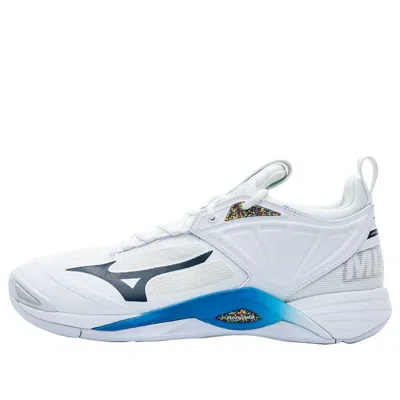 Mizuno Wave Momentum 2 'white Blue' In Multi