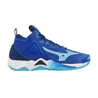 Pre-owned Mizuno Wave Momentum 3 Mid 'blue White' | Men's Size 9.5