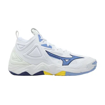 Pre-owned Mizuno Wave Momentum 3 Mid 'white Bellwether Blue' | Men's Size 8