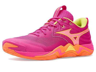 Mizuno Wave Momentum 4 Elite Cross Training Shoes Pink Tetra/fortune Yellow : In Multi