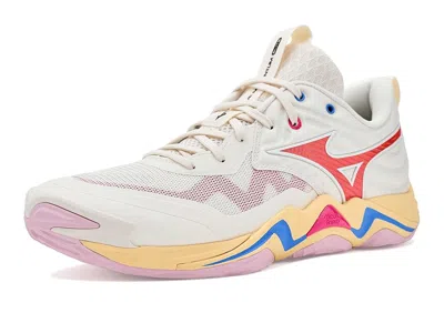 Mizuno Wave Momentum 4 Elite Cross Training Shoes Pristine/high Risk Red : In Multi