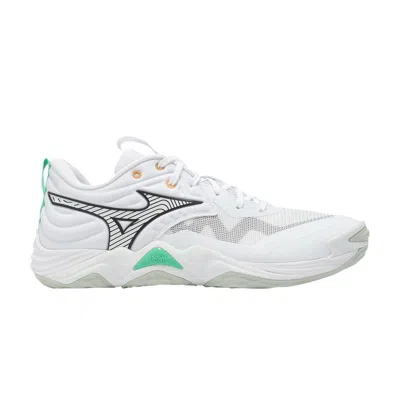 Pre-owned Mizuno Wave Momentum Elite 'white Black Frozen Emerald' | Men's Size 8